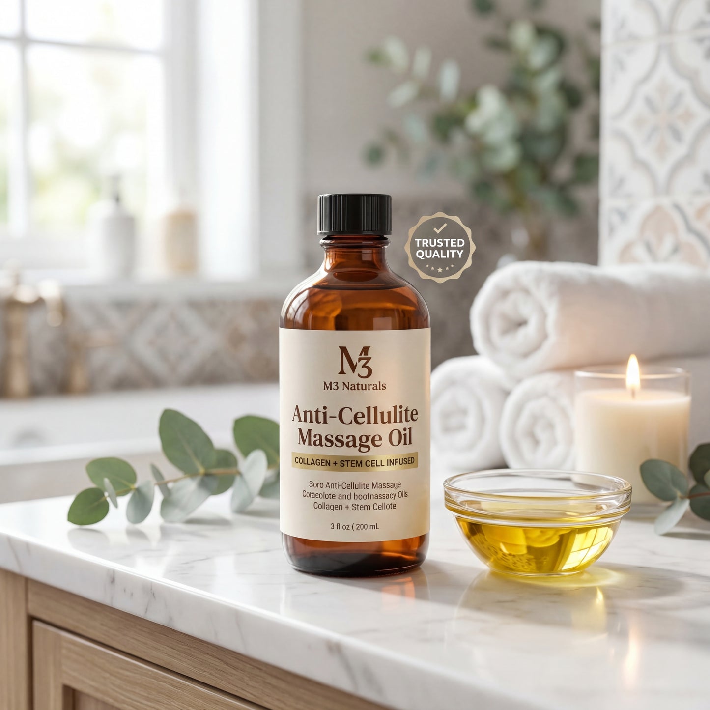 M3 Naturals Anti-Cellulite Massage Oil